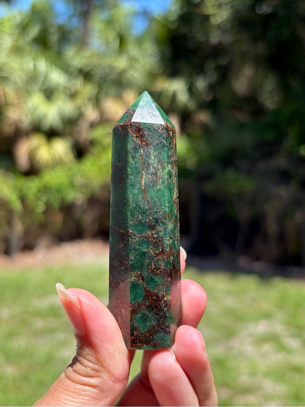 Emerald And Fuschite 3” Tower
